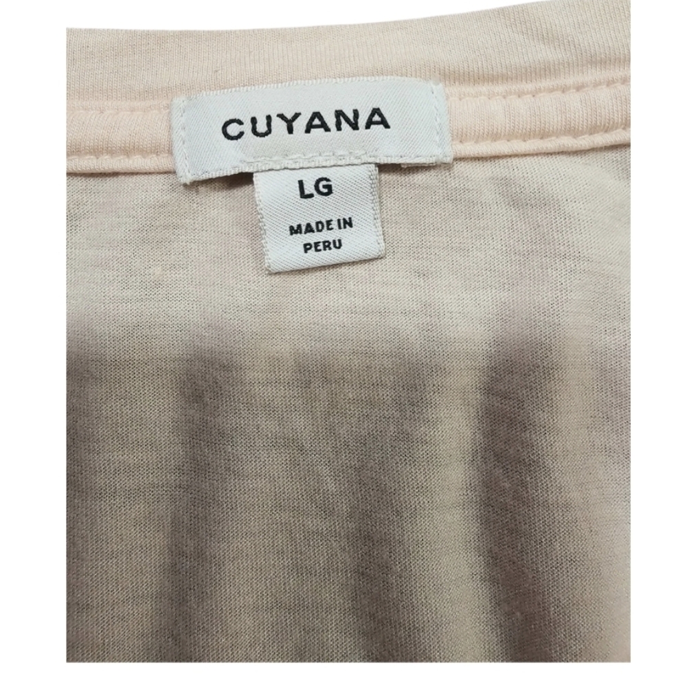 Cuyana Women's Blush Pink Long Sleeve Top T-Shirt - Picture 5 of 7